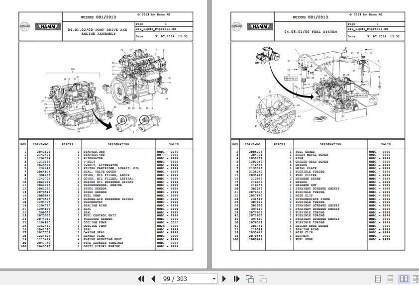Hamm Roller HD+ 120   140 H1.84 2077252 Spare Parts Catalog (2)