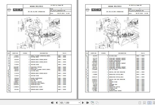 Hamm Roller HD 13 14 H1.72 2067445 Spare Parts Catalog (2)
