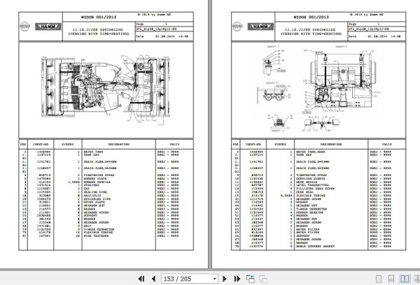 Hamm Roller HD 150 TT H1.68 2020713 Spare Parts Catalog (2)