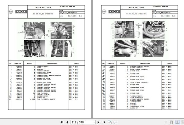 Hamm Roller HD 70 75 H1.87 2077640 Spare Parts Catalog (2)