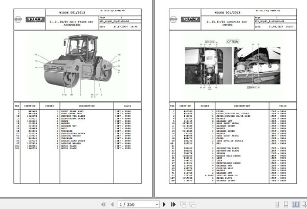 Hamm Roller HD 90   110 H1.81 2071879 Spare Parts Catalog (1)