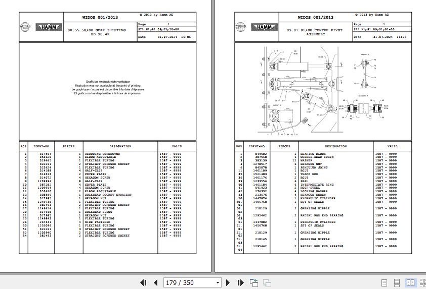 Hamm Roller HD 90   110 H1.81 2071879 Spare Parts Catalog (2)