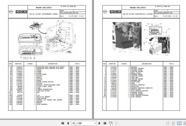 Hamm Roller HD+ 90i   110i H2.09 2235151 Spare Parts Catalog (2)