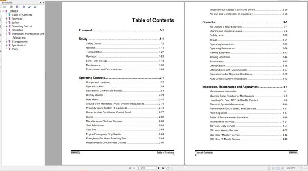 Hyundai Excavator HX1000L Operation and Maintenance Manual