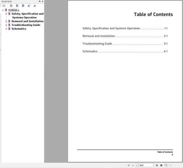 Hyundai Excavator HX800A L Service Manual