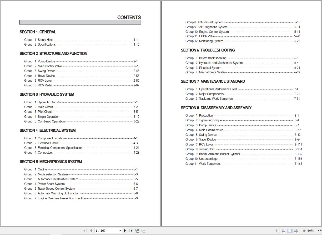 Hyundai Excavator R150LS Service Manual