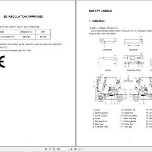 Hyundai Forklift 25LE 7U 30LE 7U 35LE 7U Operation Maintenance Manual