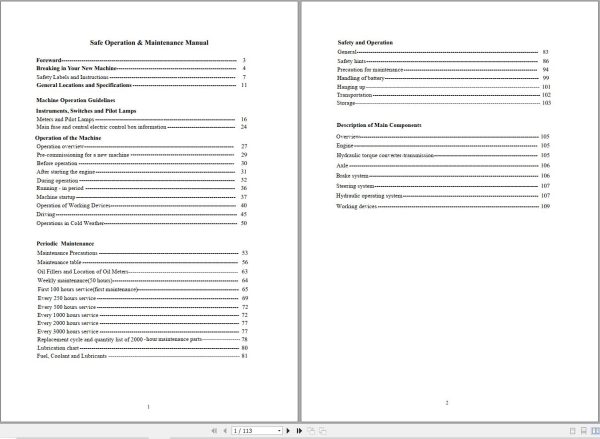 Hyundai Motor Grader HG260 Operation and Maintenance Manual