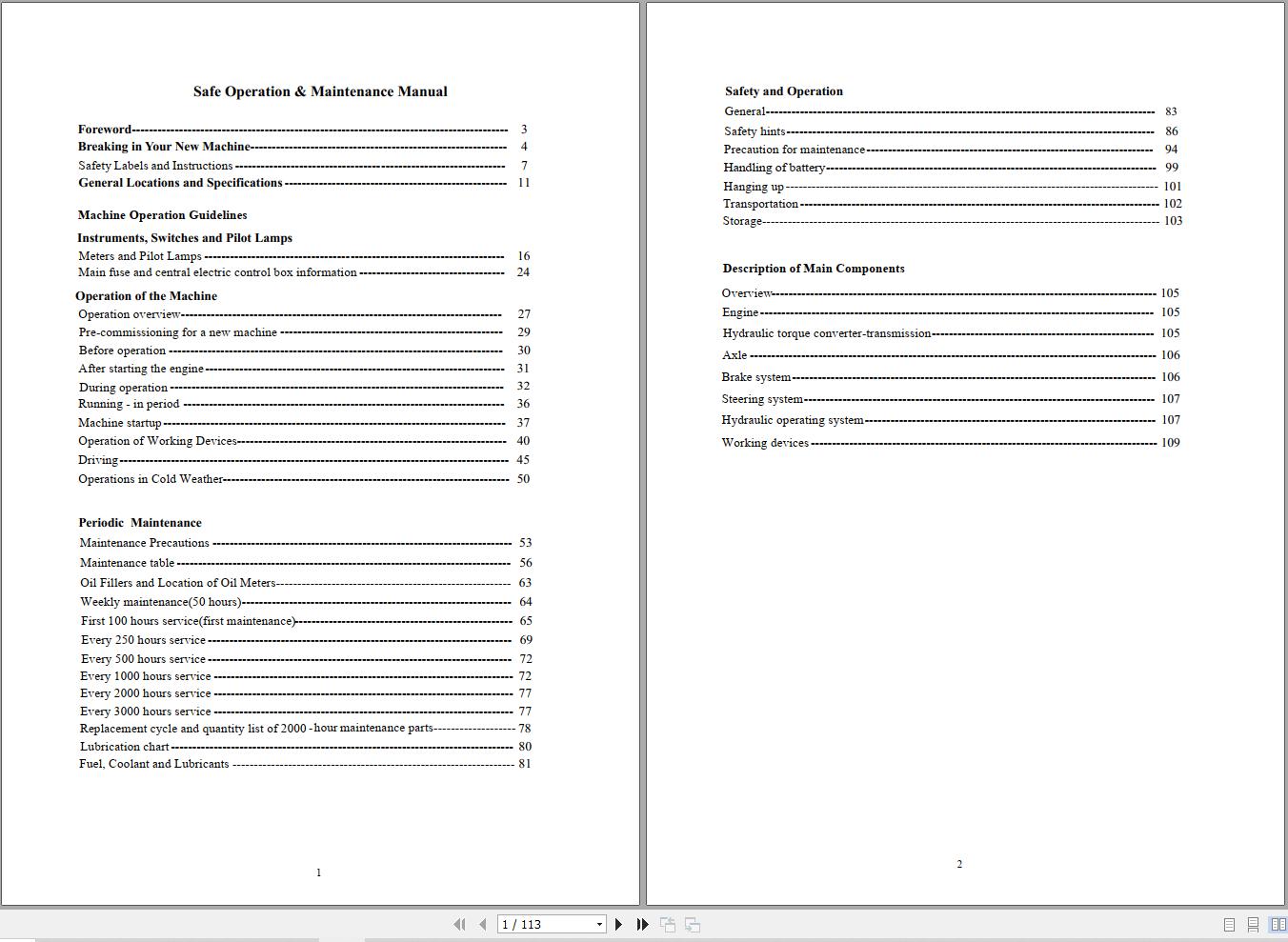 Hyundai Motor Grader HG260 Operation and Maintenance Manual