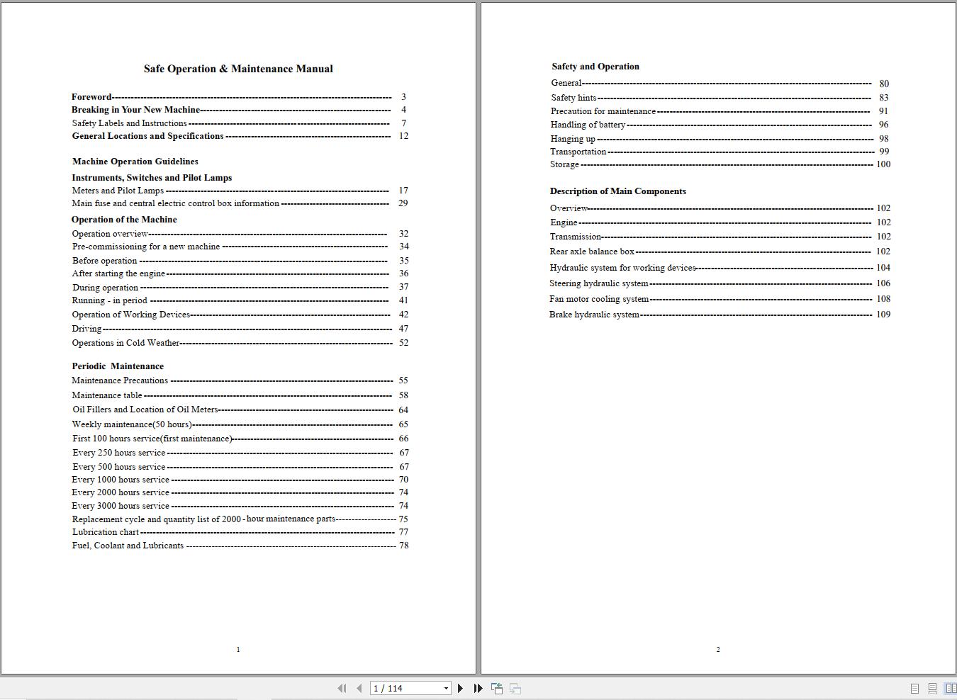 Hyundai Motor Grader HG320 Operation and Maintenance Manual