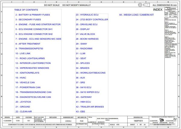 JCB Telehandlers 560 80 STV 4.8L 2022 Electrical Hydraulic Harness Schematics (1)