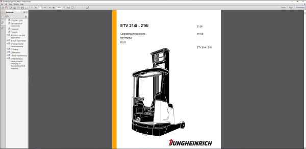 JUNGHEINRICH JETI ForkLift SH v4.37.13 EN13 02.2025 Service Information 4