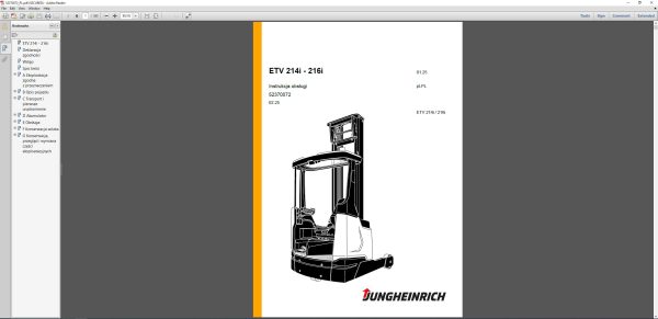 JUNGHEINRICH JETI ForkLift SH v4.37.13 PL13 02.2025 Service Information 4