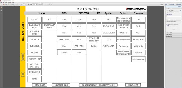 JUNGHEINRICH JETI ForkLift SH v4.37.13 RU13 02.2025 Service Information 1