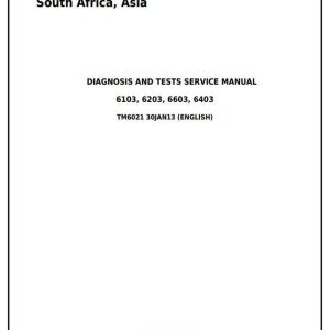 John Deere Tractors 6103 6203 6403 6603 Diagnostic and Tests Service Manual TM6021 (1)