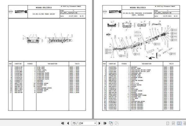 Kleemann Mobile Jaw Crusher MC100R K001 F20005534 Spare Parts Catalog (2)