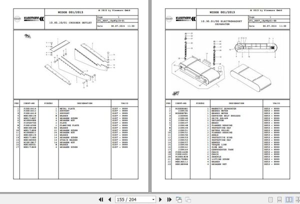 Kleemann Mobile Jaw Crusher MC120Z K007 F20005535 Spare Parts Catalog (2)