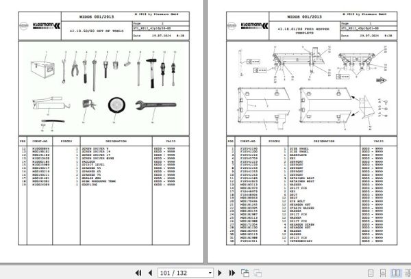 Kleemann Mobile Jaw Crusher MR100R K012 F20006162 Spare Parts Catalog (2)