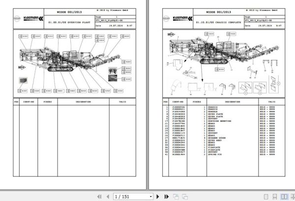 Kleemann Mobile Jaw Crusher MR100Z K013 F20006163 Spare Parts Catalog (1)