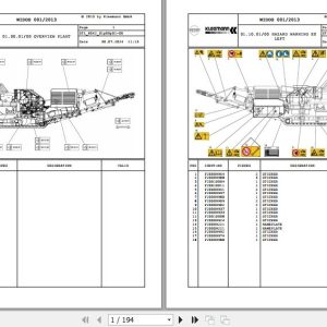 Kleemann Mobile Jaw Crusher MR122Z K062 F20005536 Spare Parts Catalog (1)