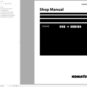 Komatsu Engine 95E 6 Series Shop Manual SEN06060 04 (1)