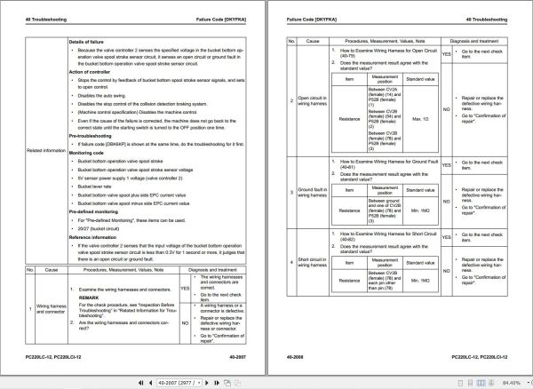 Komatsu Excavator PC220LC 12 PC220LCi 12 Shop Manual SEN07005 C0 (3)