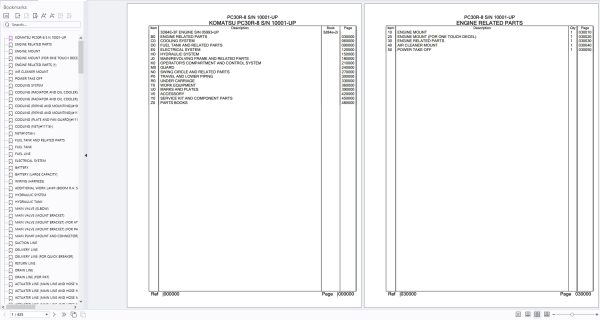 Komatsu Excavator Spare Parts Catalog PDF 2025 (2)