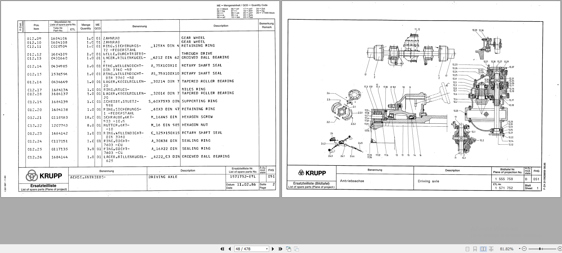 Krupp Crane 180 GMT Spare Parts List 1986 DE EN FR (2)