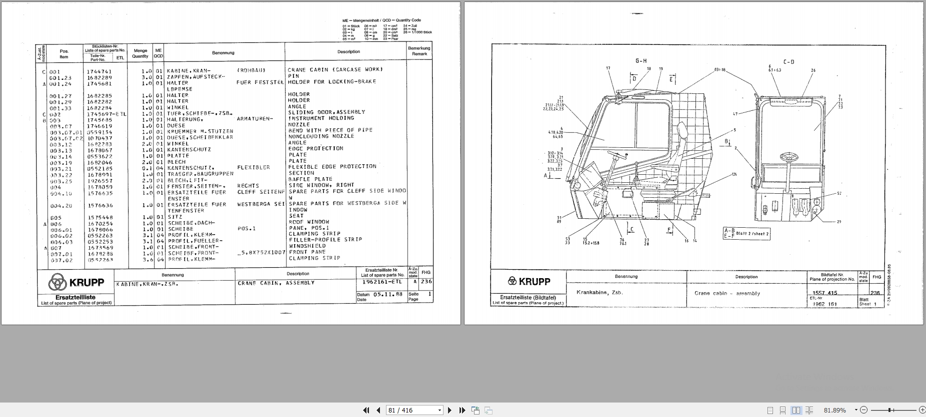 Krupp Crane KMK 2025 Spare Parts List 1988 EN DE FR (2)