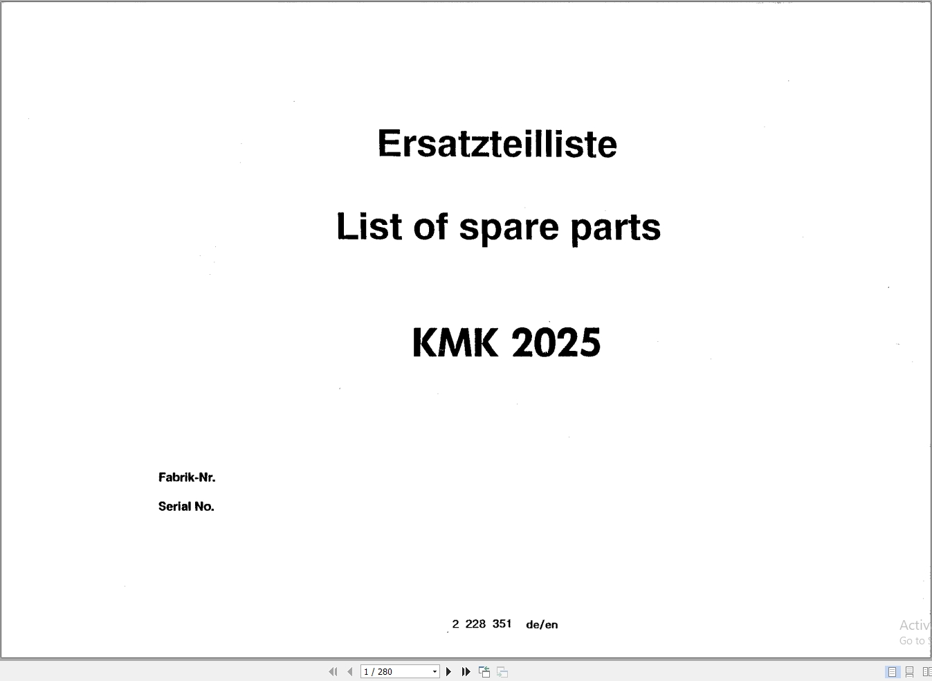 Krupp Crane KMK 2025 Spare Parts List 2228351 1993 DE EN (1)