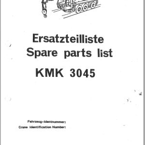 Krupp Crane KMK 3045 Spare Parts List 10.1990 DE EN (1)