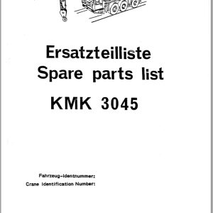 Krupp Crane KMK 3045 Spare Parts List 11.1990 EN DE (1)