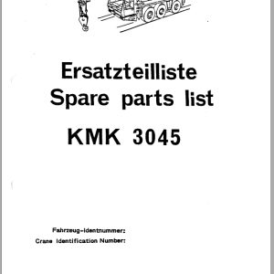Krupp Crane KMK 3045 Spare Parts List 1991 EN DE (1)