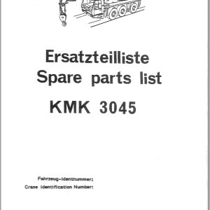 Krupp Crane KMK 3045 Spare Parts List 2228133 1993 DE EN (1)