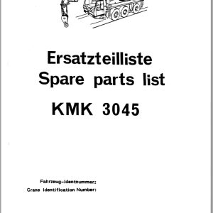 Krupp Crane KMK 3045 Spare Parts List 2287776 12.1992 EN DE (1)