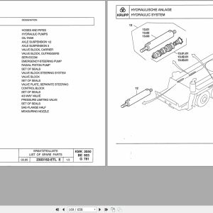 Krupp Crane KMK 3050 Spare Parts List 3003030 3.1995 DE EN (2)
