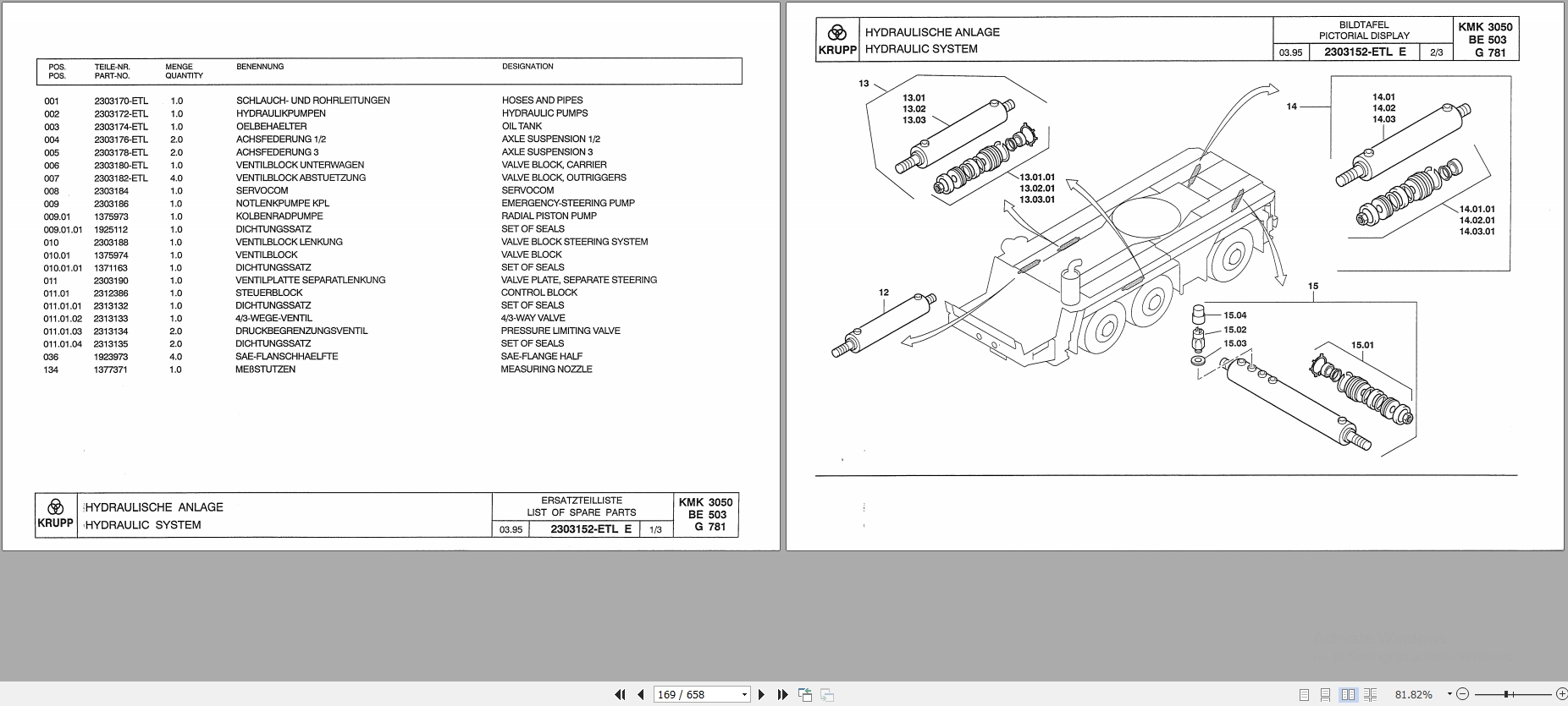 Krupp Crane KMK 3050 Spare Parts List 3003030 3.1995 DE EN (2)