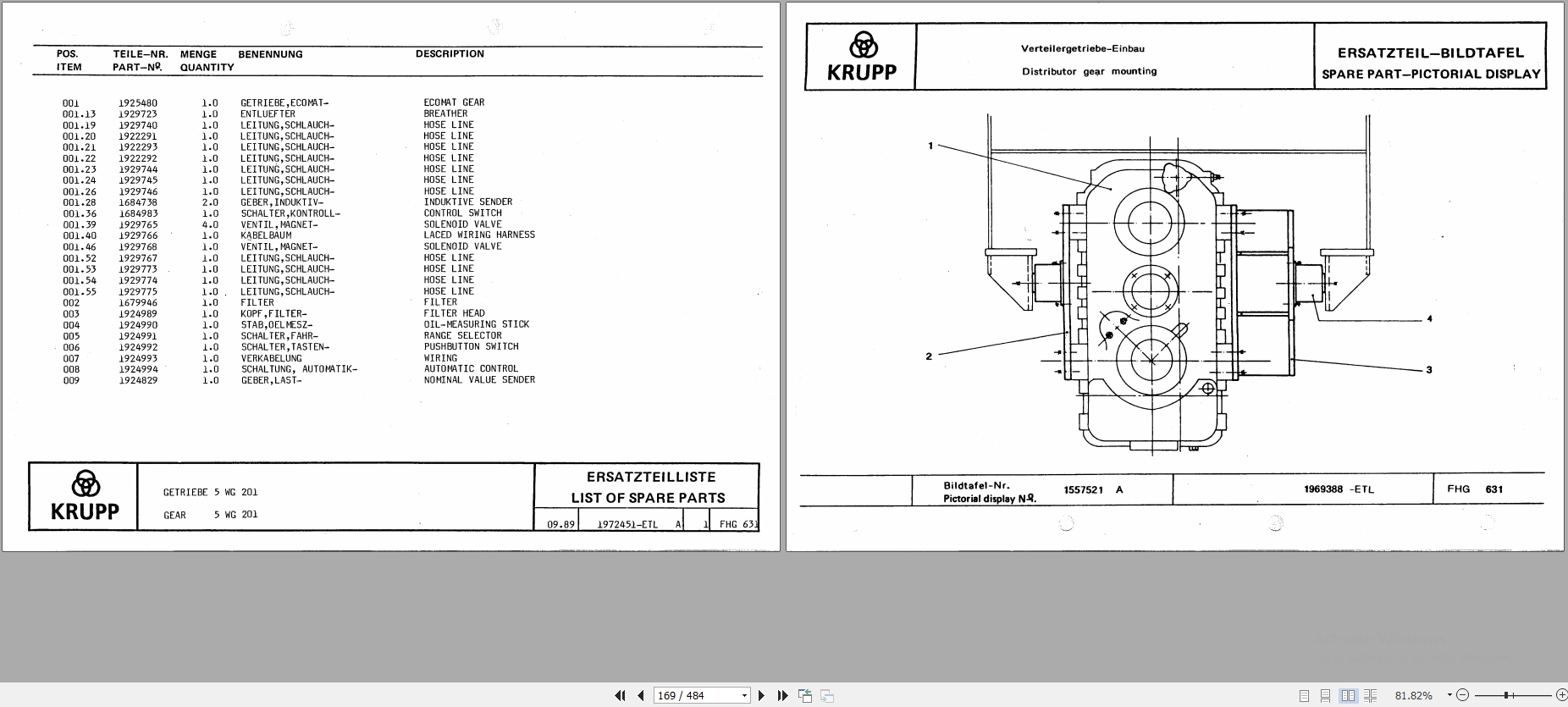 Krupp Crane KMK 4055 Spare Parts List 1989 EN DE (2)