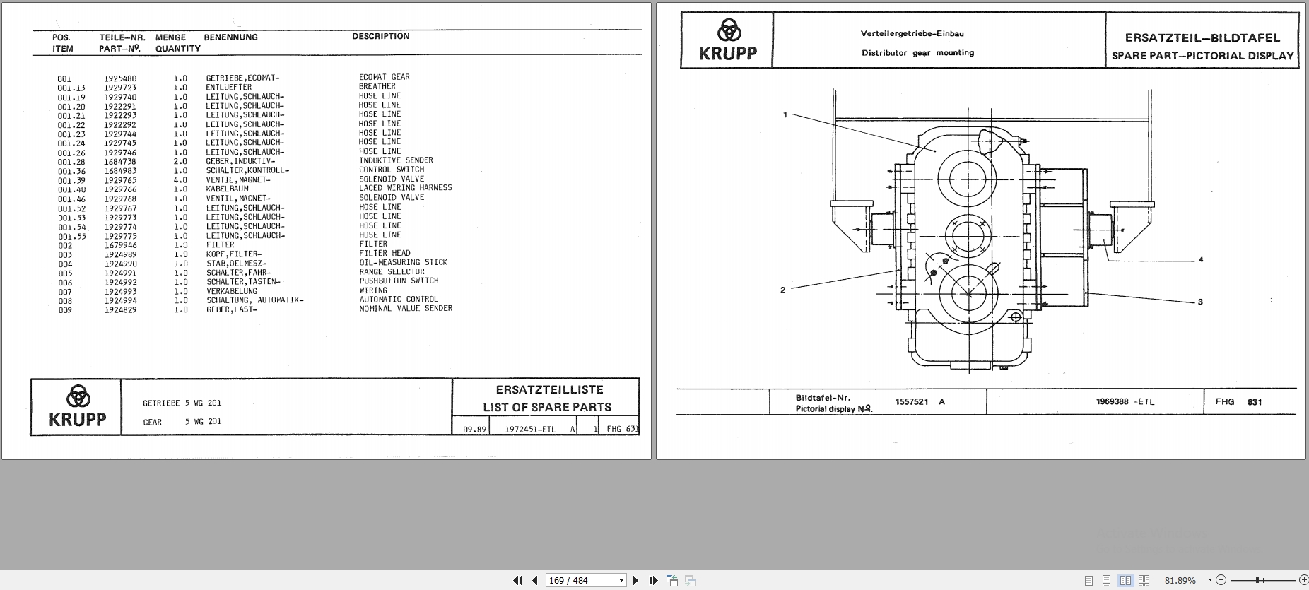 Krupp Crane KMK 4060 Spare Parts List 1989 EN DE (2)