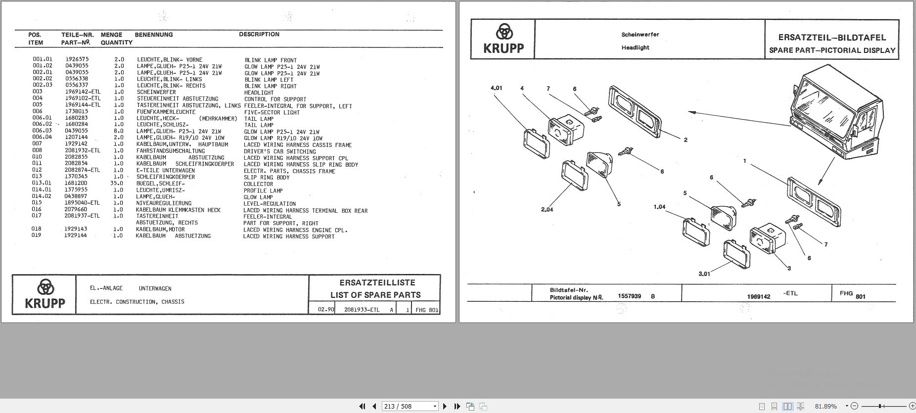 Krupp Crane KMK 4070 Spare Parts List 2.1990 EN DE (2)