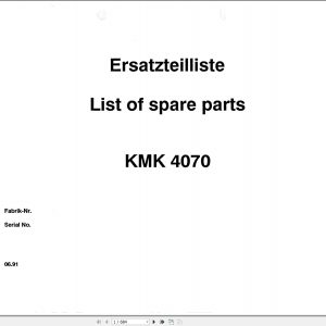 Krupp Crane KMK 4070 Spare Parts List 2084327 6.1991 DE EN (1)