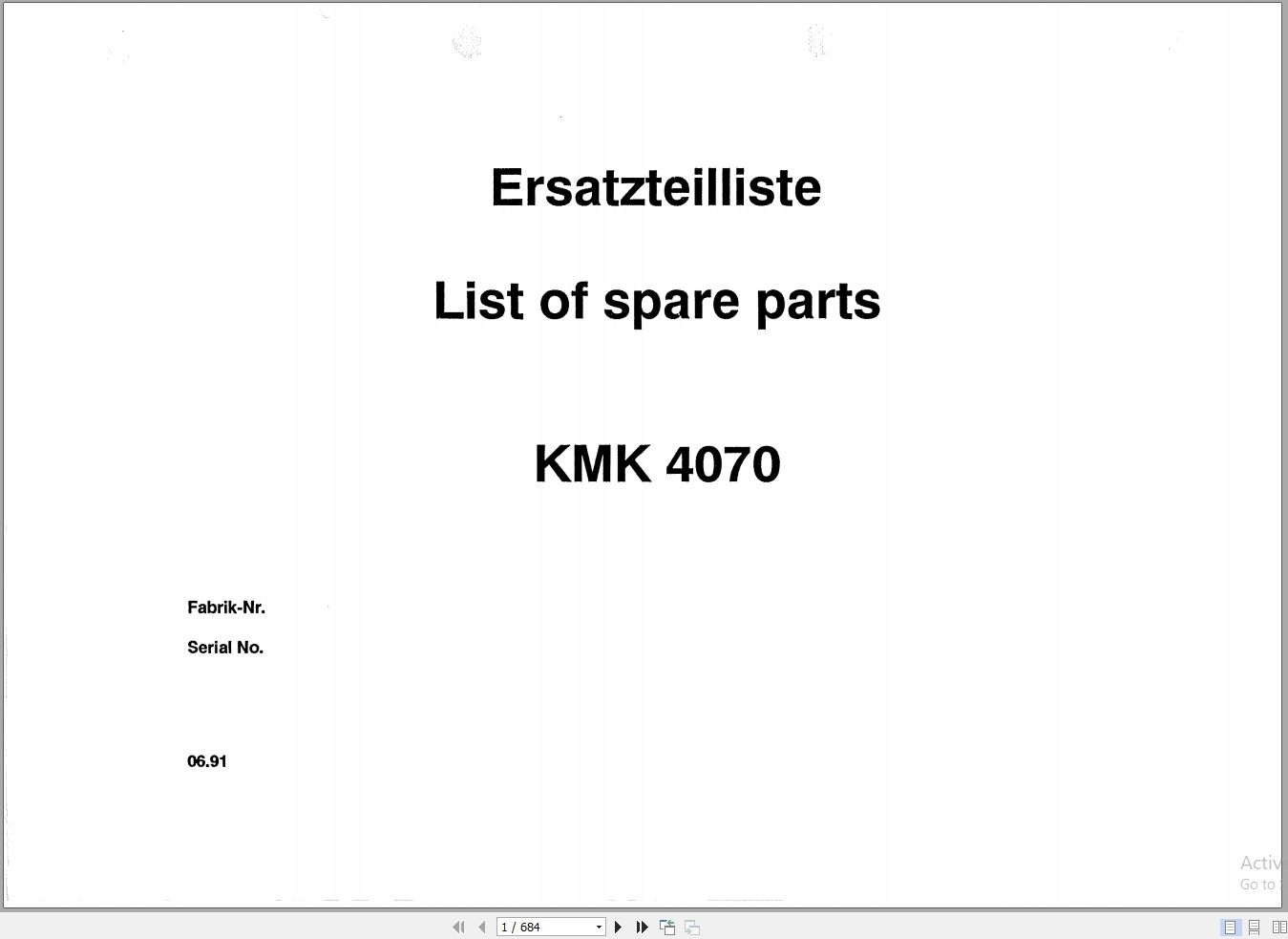 Krupp Crane KMK 4070 Spare Parts List 2084327 6.1991 DE EN (1)