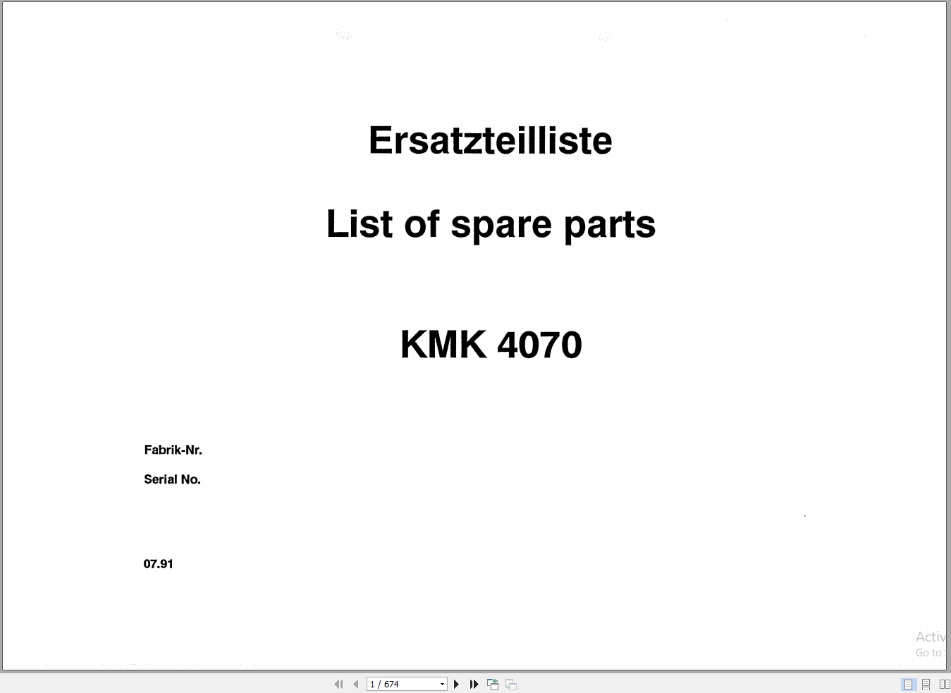 Krupp Crane KMK 4070 Spare Parts List 2084351 7.1991 DE EN (1)