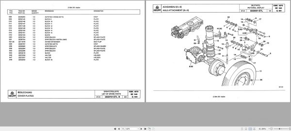Krupp Crane KMK 4070 Spare Parts List 2084351 7.1991 DE EN (2)