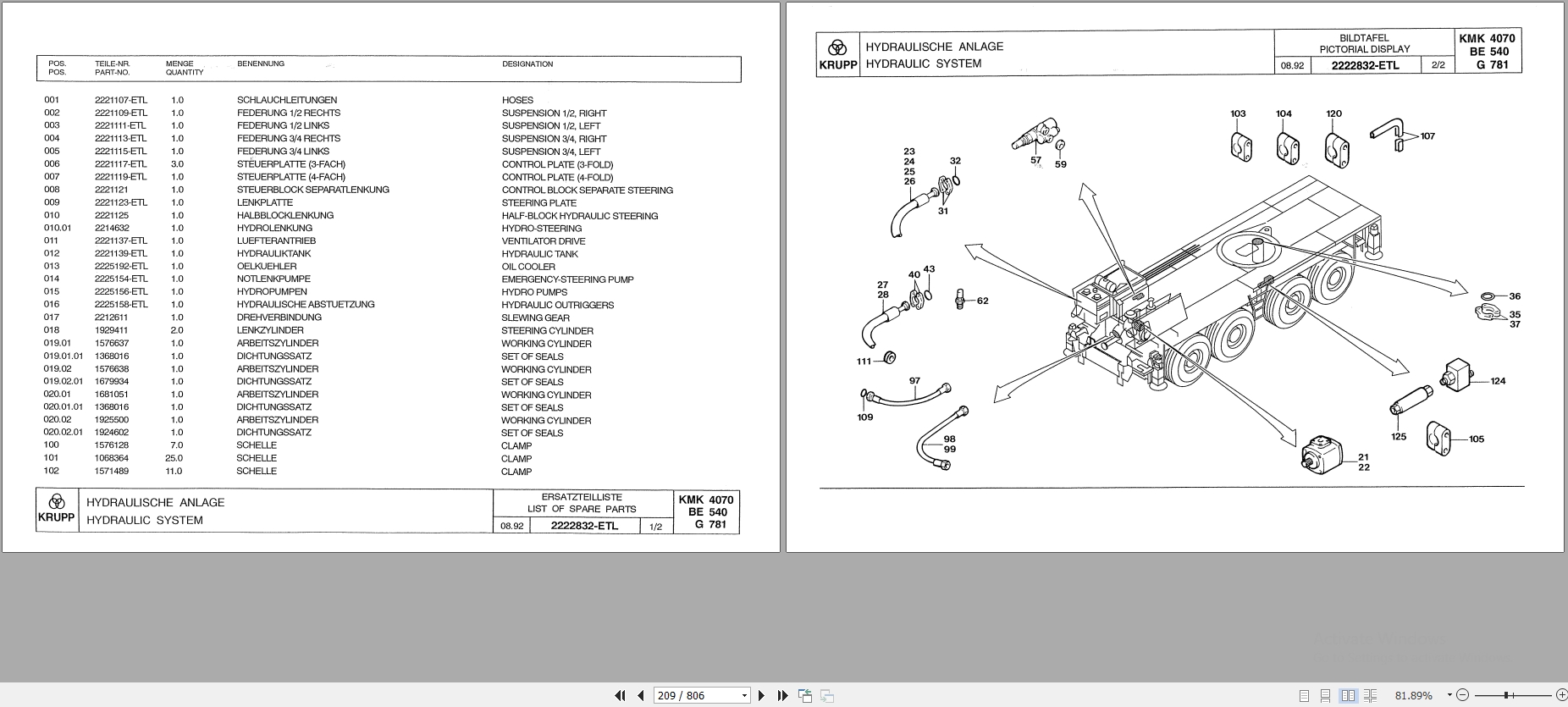 Krupp Crane KMK 4070 Spare Parts List 2287672 1993 DE EN (2)