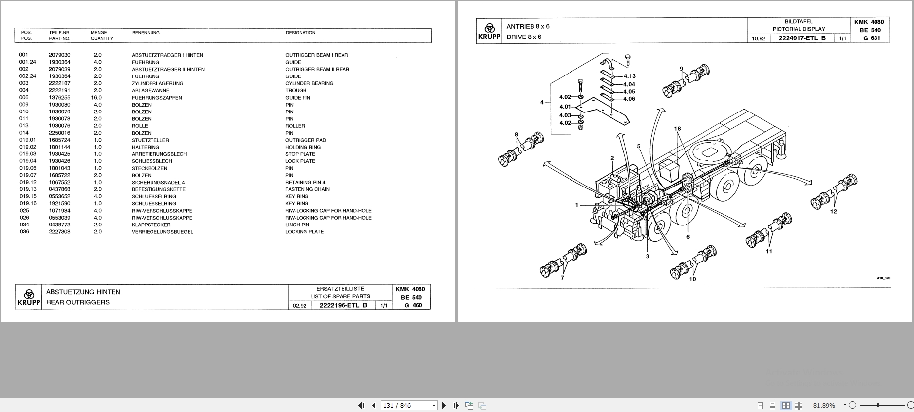 Krupp Crane KMK 4080 Spare Parts List 2287673 1993 DE EN (2)