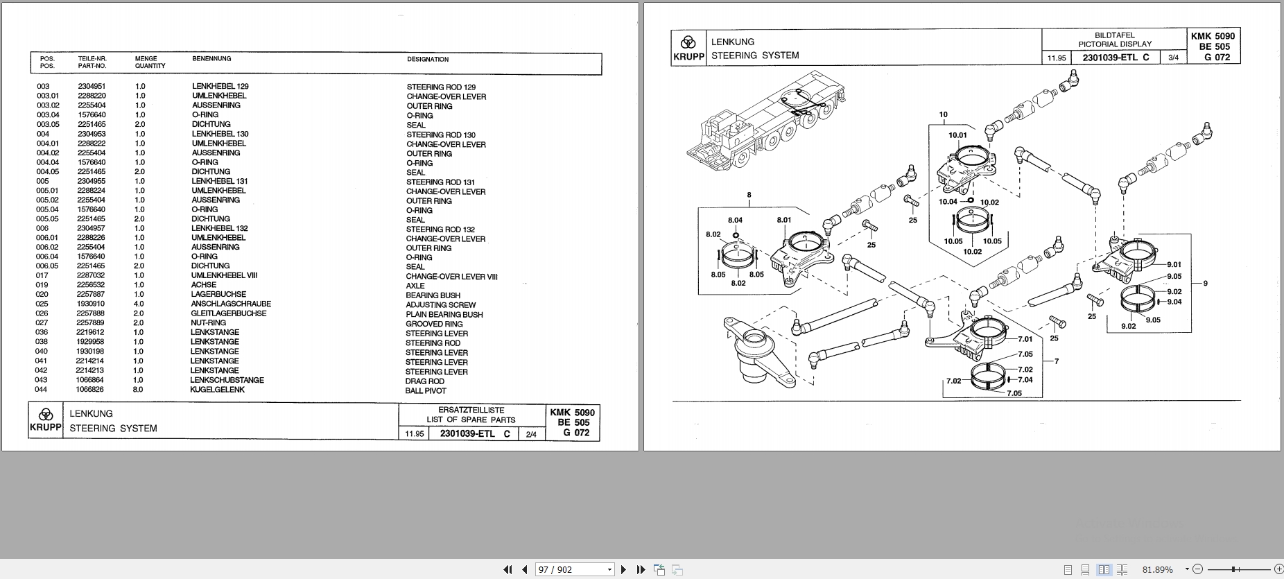 Krupp Crane KMK 5090 Spare Parts List 2305036 1996 DE EN (2)
