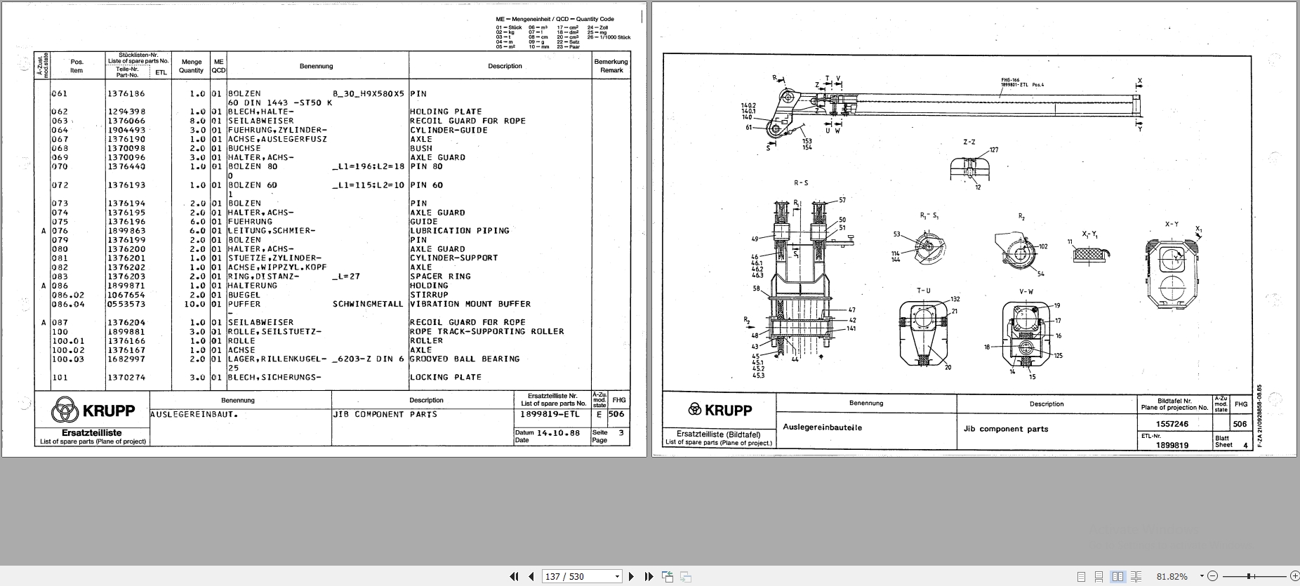 Krupp Crane KMK 5100 Spare Parts List 1998 EN DE (2)