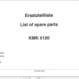 Krupp Crane KMK 5120 Spare Parts List 2302090 1993 EN DE (1)