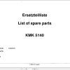 Krupp Crane KMK 5140 Spare Parts List 2222211 7.1993 EN DE (1)
